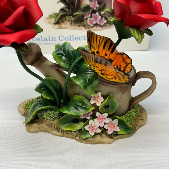 Classic Treasures Porcelain Collectable‎ Red Roses With Watering Can Ornament - Picture 2 of 16